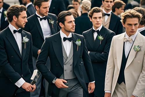 TingeTime Fresh Green Boutonniere Set for Men