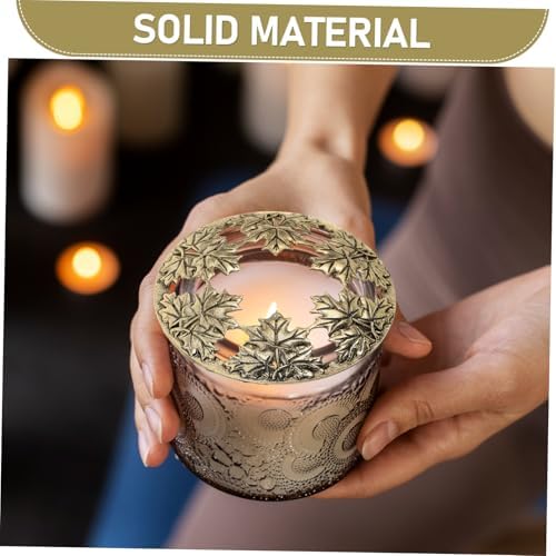 Scented Candle Topper with Maple Leaf Design