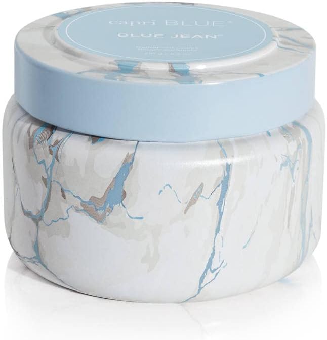 Capri Blue Modern Marble Travel Tin Jar Candles - Blue Jean 85 oz
