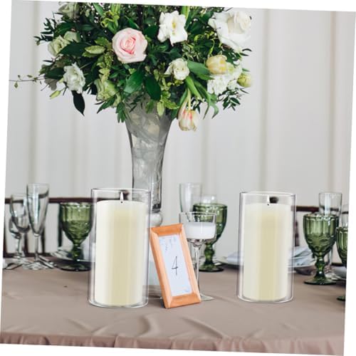 PRETYZOOM Hurricane Glass Cylinder Candle Holder for Pillar Candles