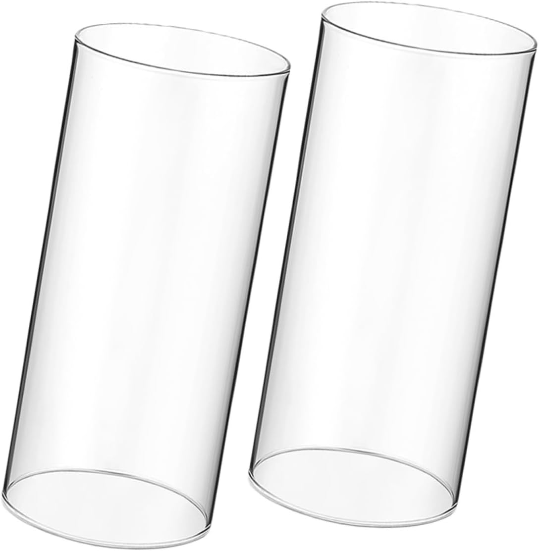 IMIKEYA 10pcs Clear Glass Candle Holder Sleeves