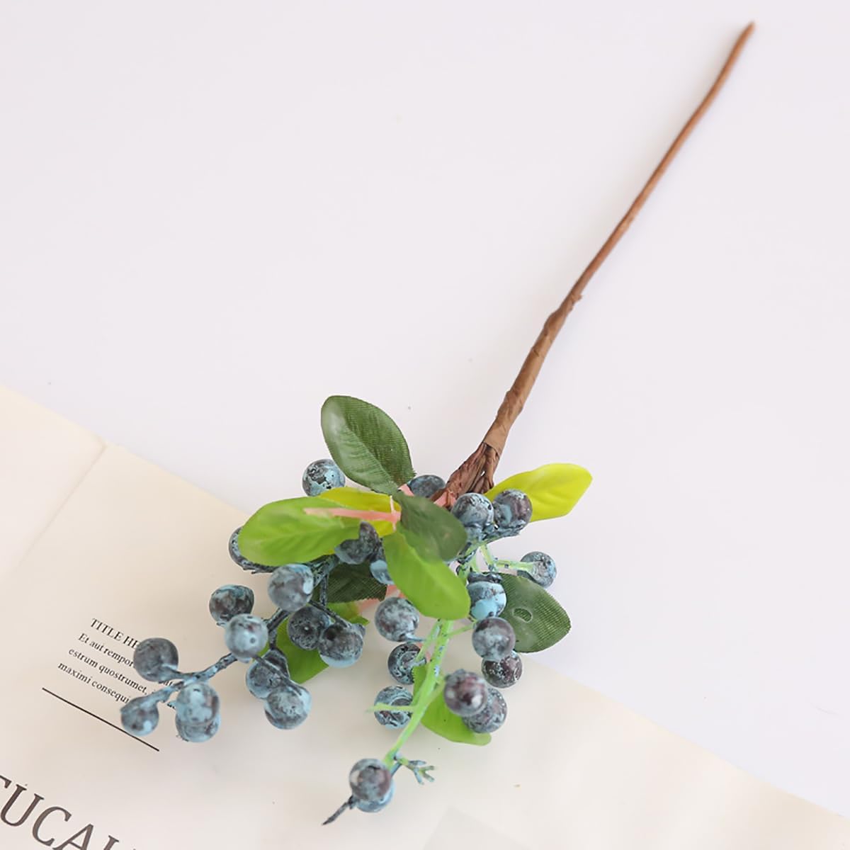 10 Pcs Artificial Blueberry Stems for Home Decoration