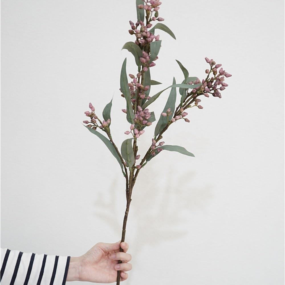 HUFFA Artificial Eucalyptus Flower Arrangement Blue