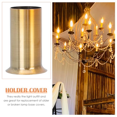 12 Pcs Iron Candle Sleeve Covers for Chandeliers
