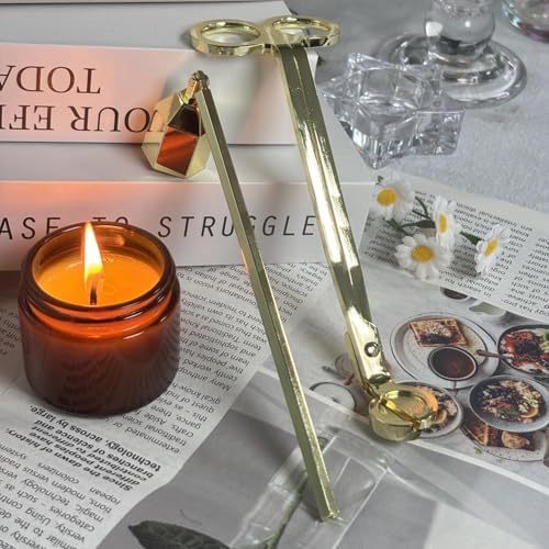 Santiyis Gold Candle Care Kit With Wick Trimmer And Snuffer