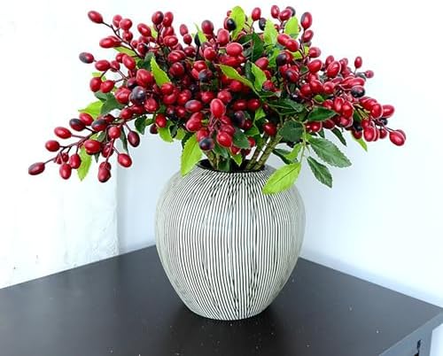 4PCS Artificial Olive Branches with Berries