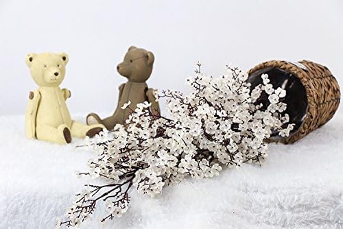 JAKY Global White Artificial Babys Breath Flowers 6 Bundle