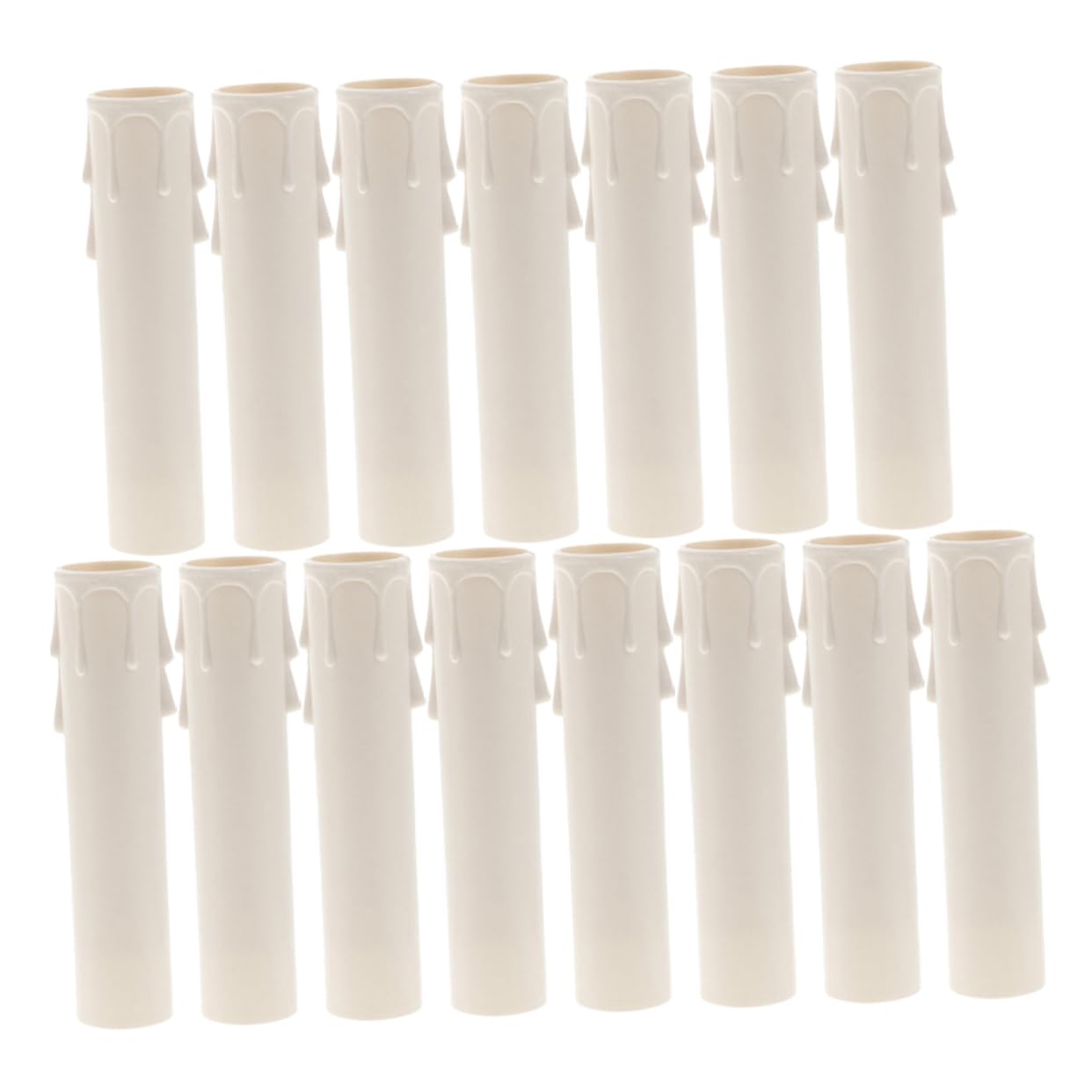 15pcs Plastic Candle Covers for Chandelier Bulbs Teardrop Design Elegant Candle Sleeves