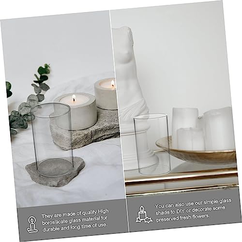 VALICLUD 4pcs Glass Jar Candle Covers for Votive Holders