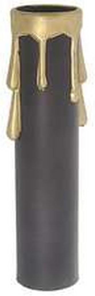 Upgradelights Black Gold Fibre Drip Candle Cover Socket Covers 34 Inch Diameter Sleeves