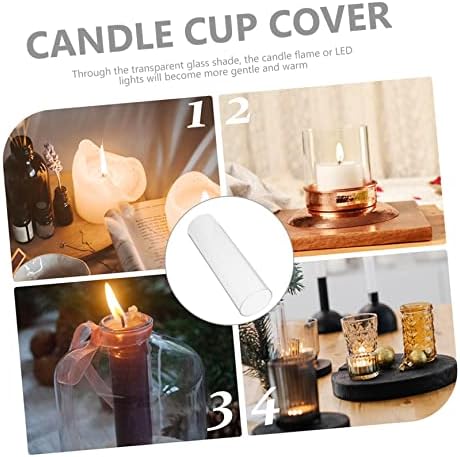 4pcs Taper Candles Glass Lampshade Cover for Modern Decor