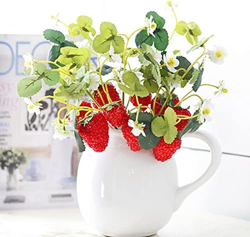 10 Branches Artificial Strawberries Decorative Plants