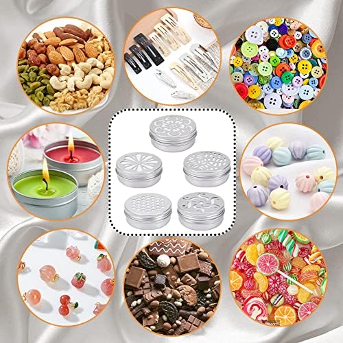 BENECREAT 15 Pack 2 Oz Aluminum Tins with Hollow Lid