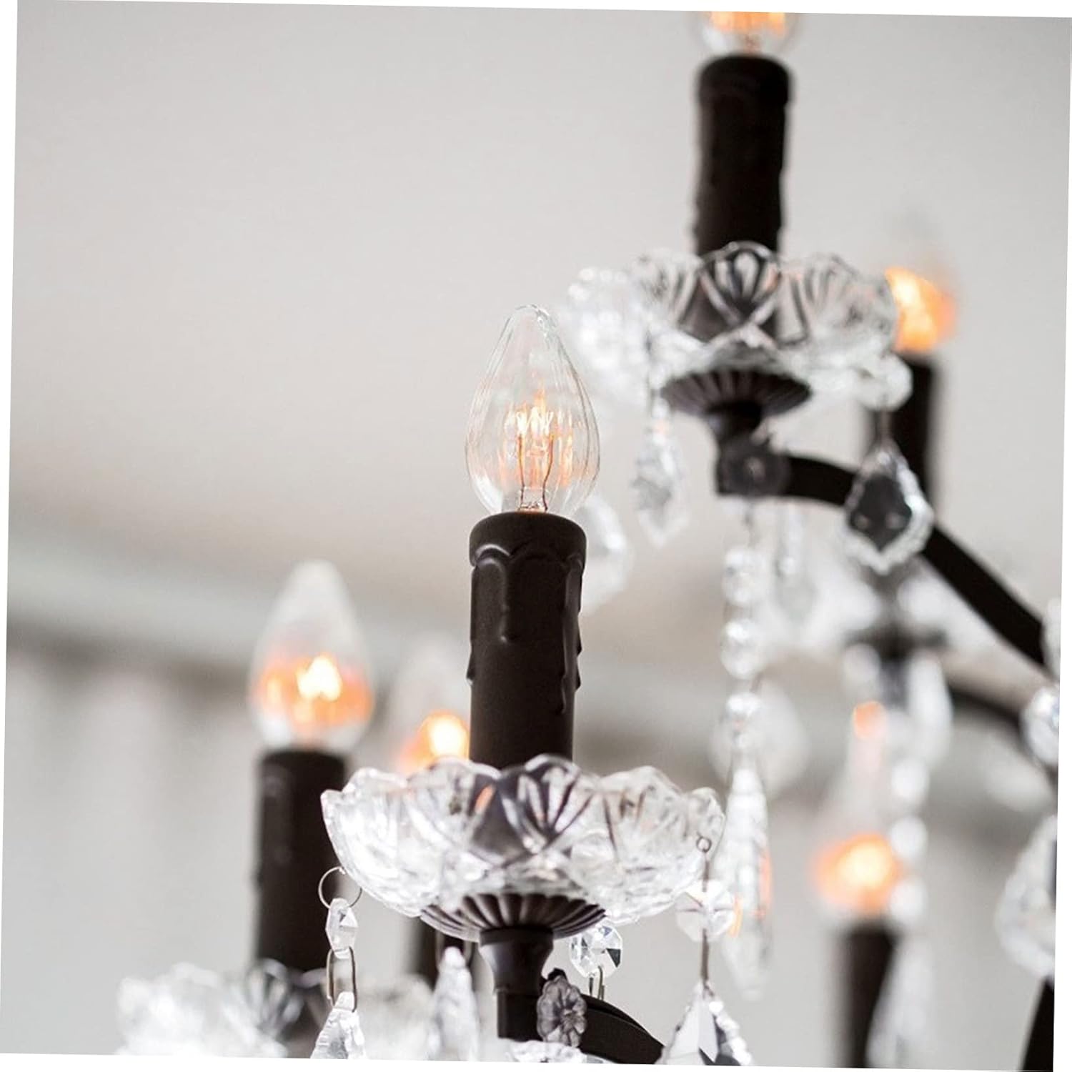 Gadpiparty Teardrop Candle Sleeves 20pcs for E12 Candelabra