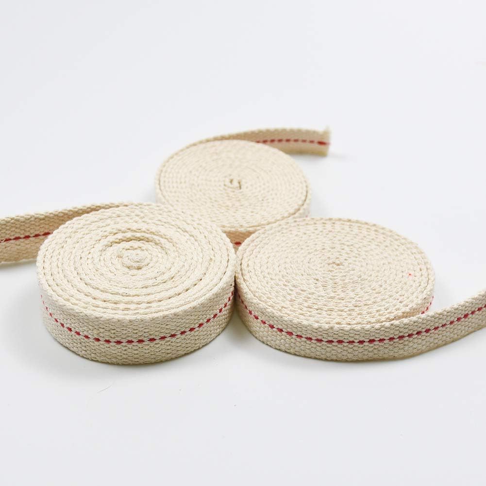 3 Rolls 195 Foot Cotton Flat Oil Lamp Wicks