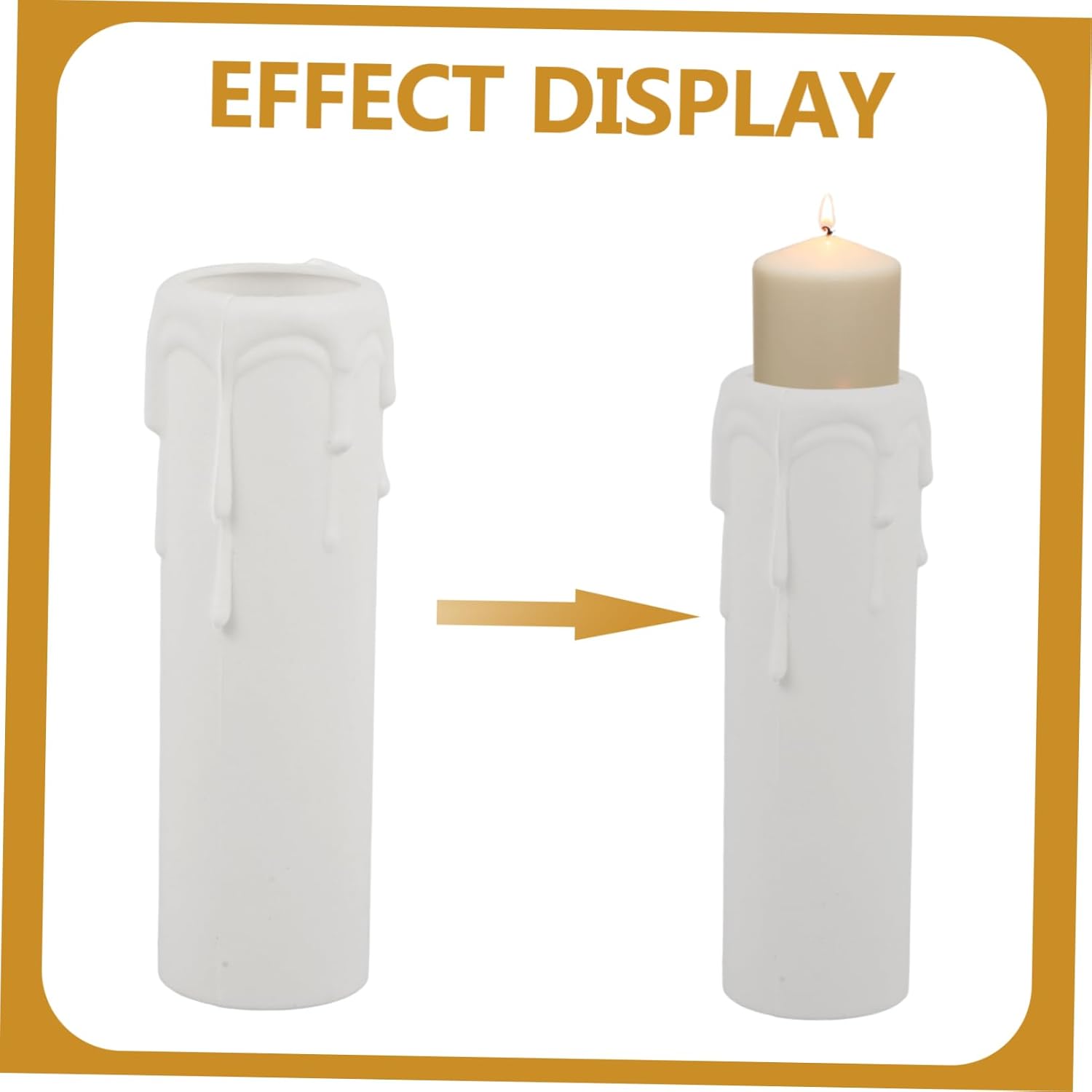 12pcs White Drip Candle Covers for Chandeliers