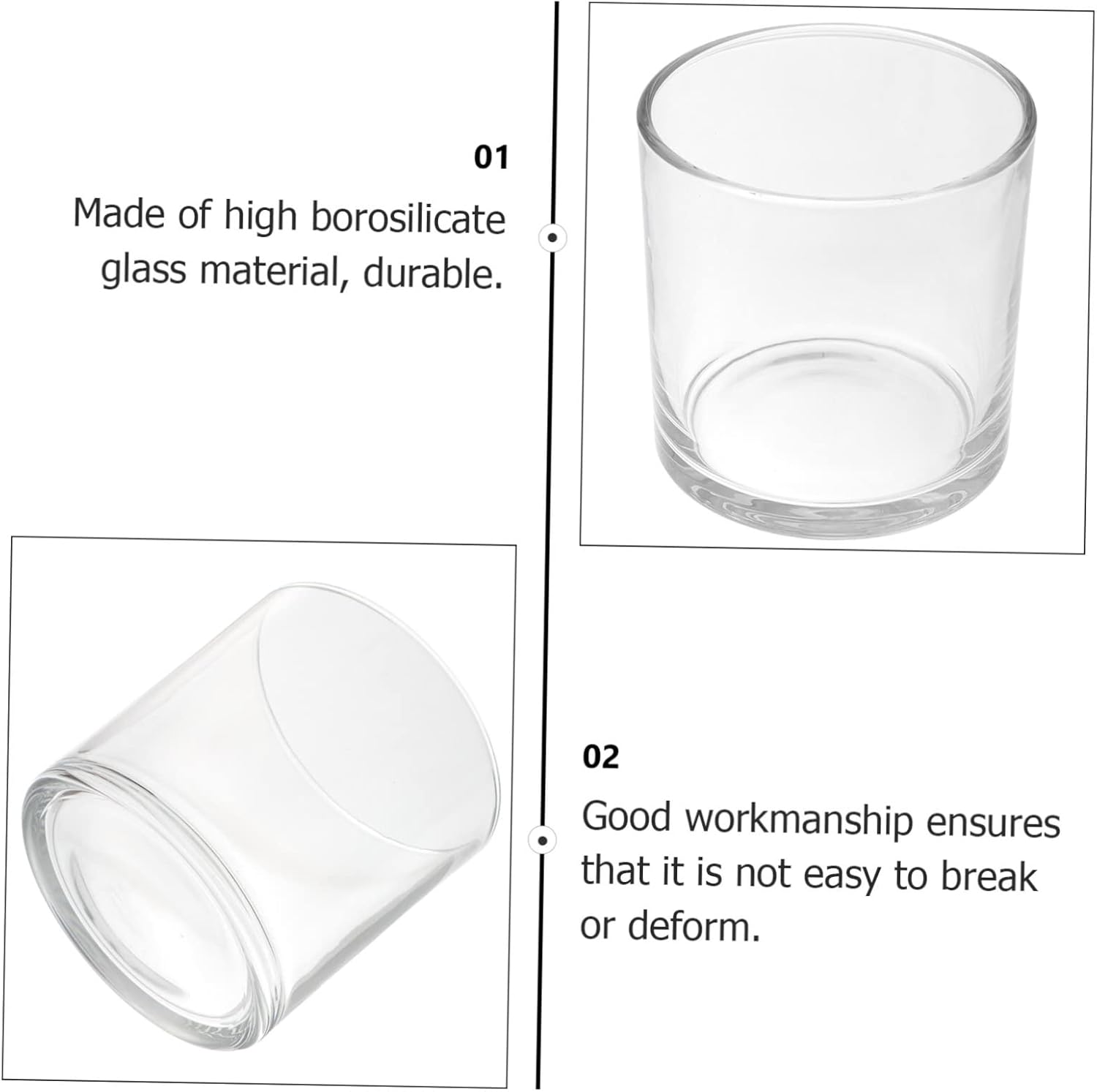 Clear Glass Candle Cover Windproof Dome for Votive Candles