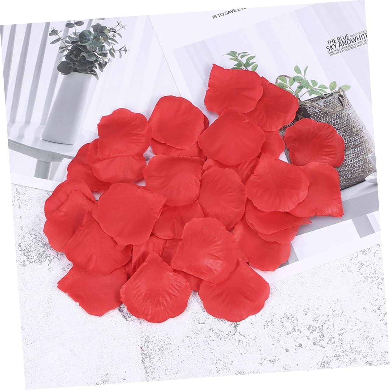PRETYZOOM 6000pcs Silk Rose Petals for Wedding and Special Events