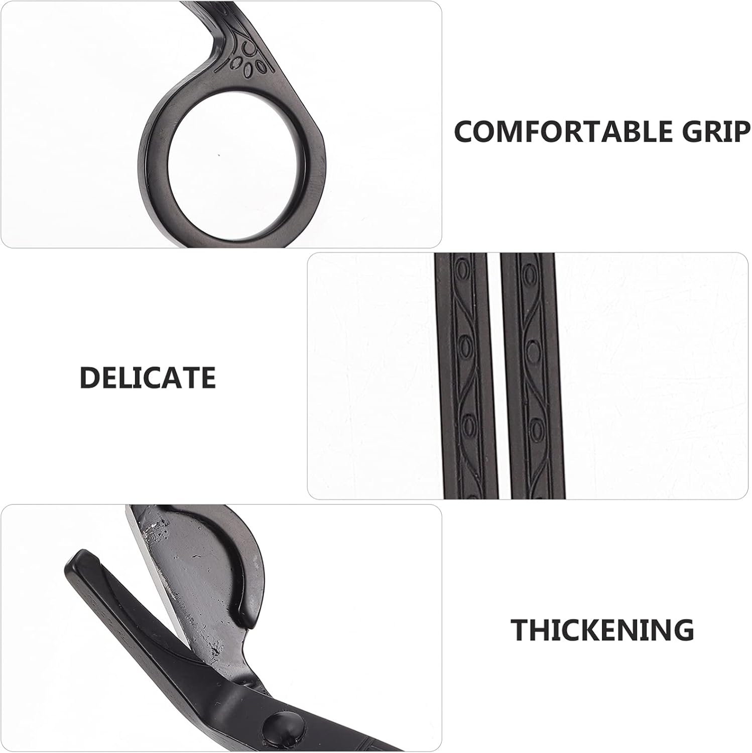 IMIKEYA 3pcs Black Stainless Steel Candle Wick Trimmers and Snuffers