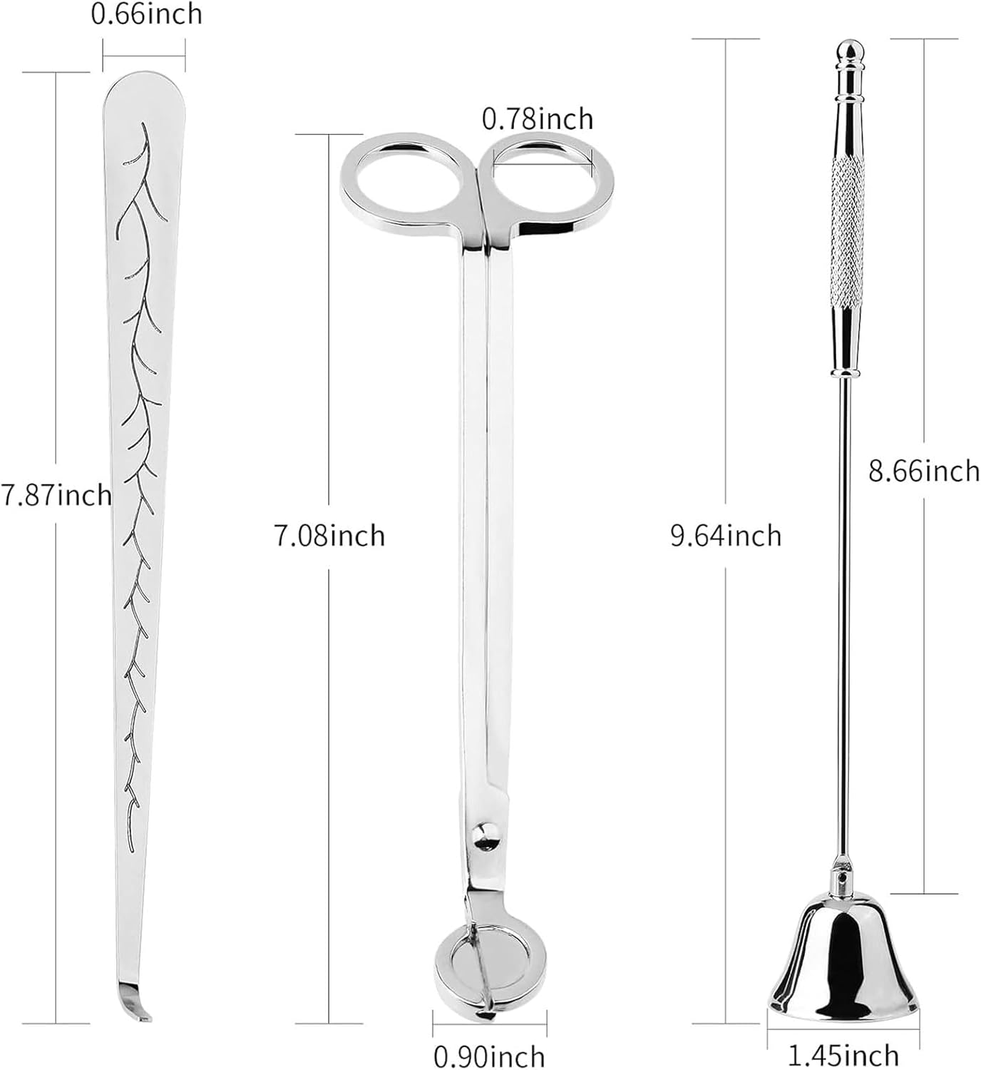 KEDMOT 3 in 1 Candle Trimmer Set with Gift Package