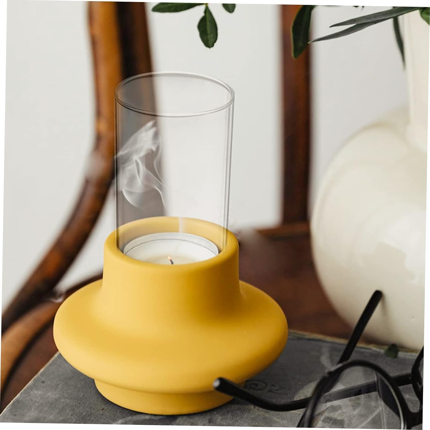 Zerodeko 4pcs Glass Candle Hurricane Globes Votive Sleeves