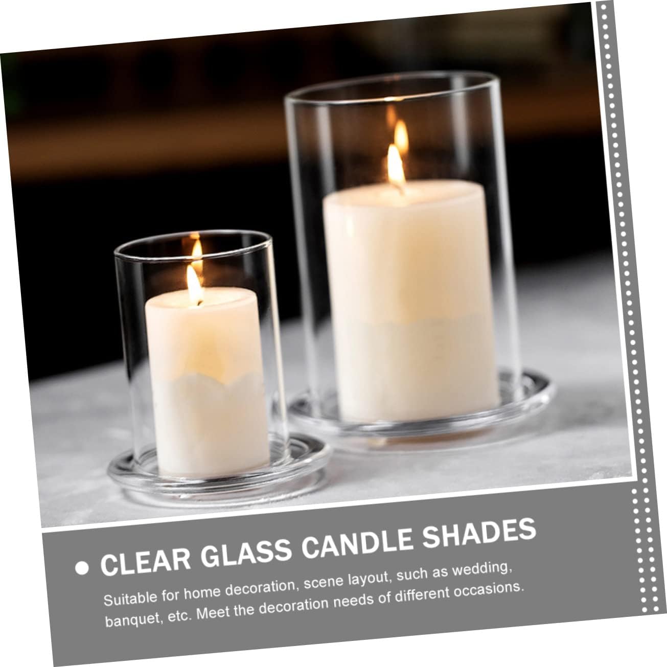 3pcs Boho Style Glass Candle Holders for Christmas Decor