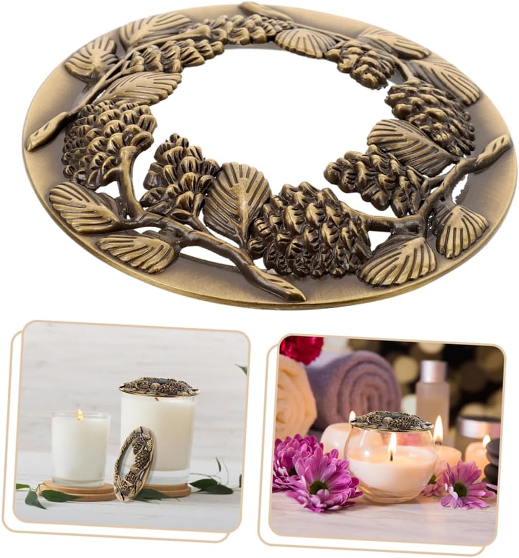 SHINEOFI 2pcs Metal Candle Toppers for Jar Candles