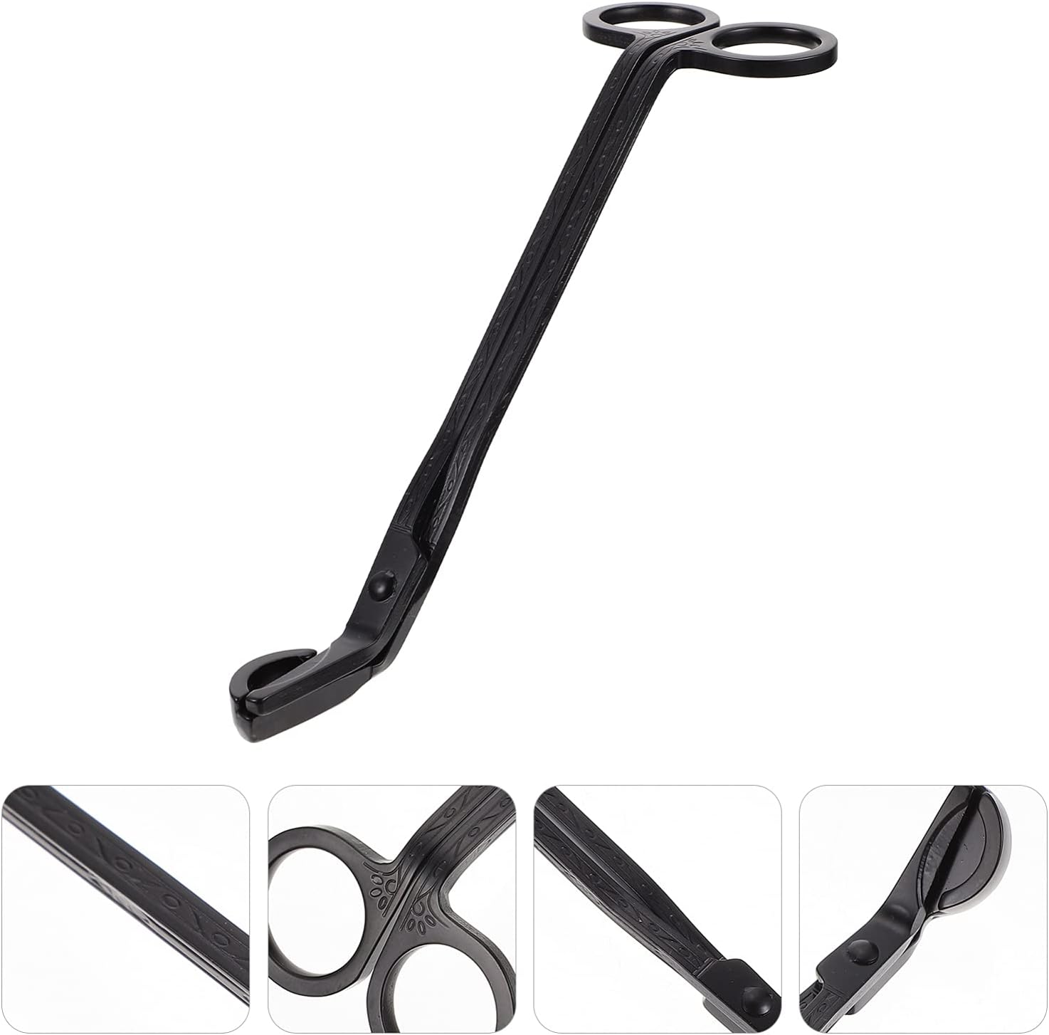 IMIKEYA 3pcs Black Stainless Steel Candle Wick Trimmers and Snuffers