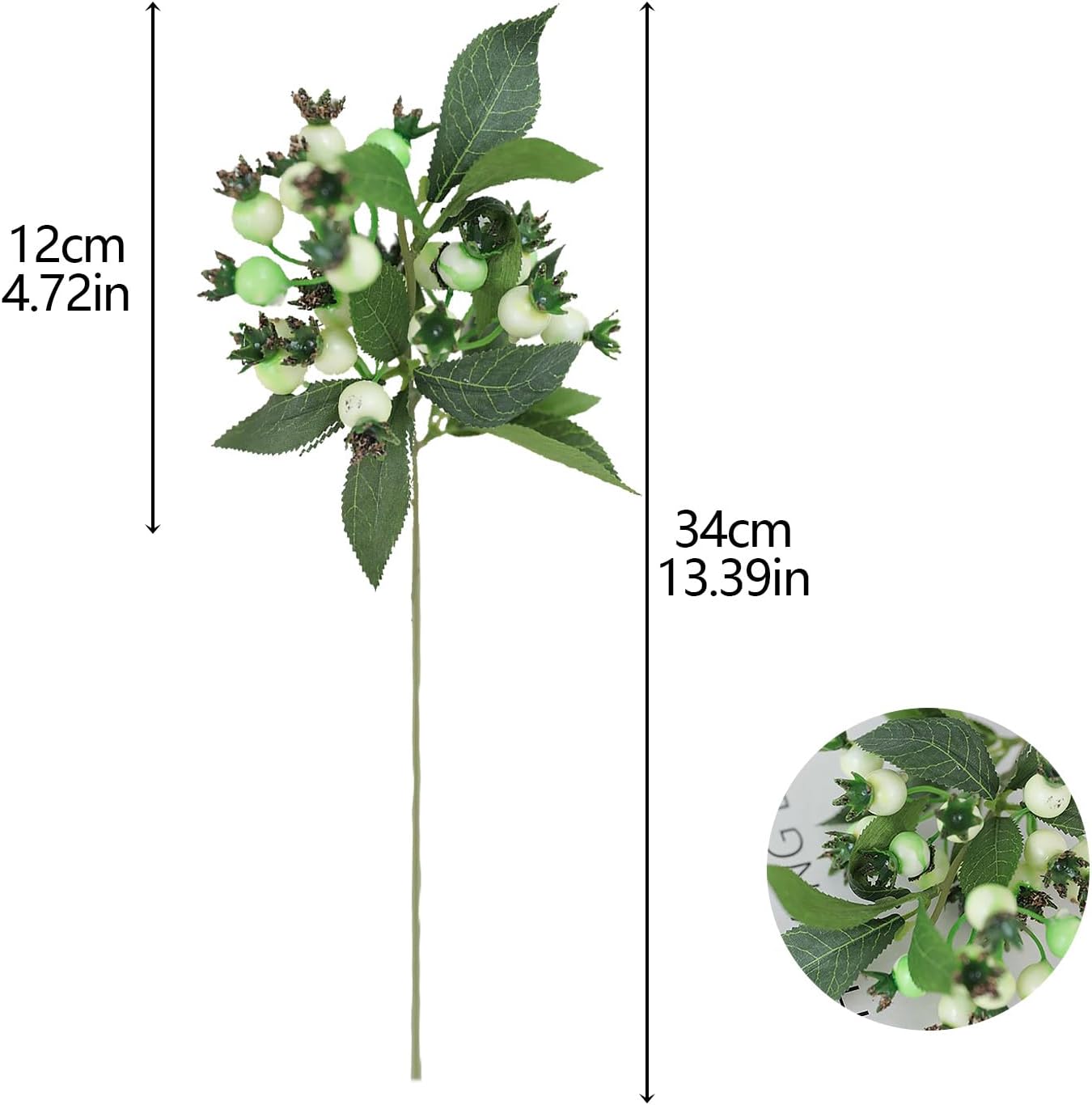 5Pcs Artificial Berries Stems Christmas Picks
