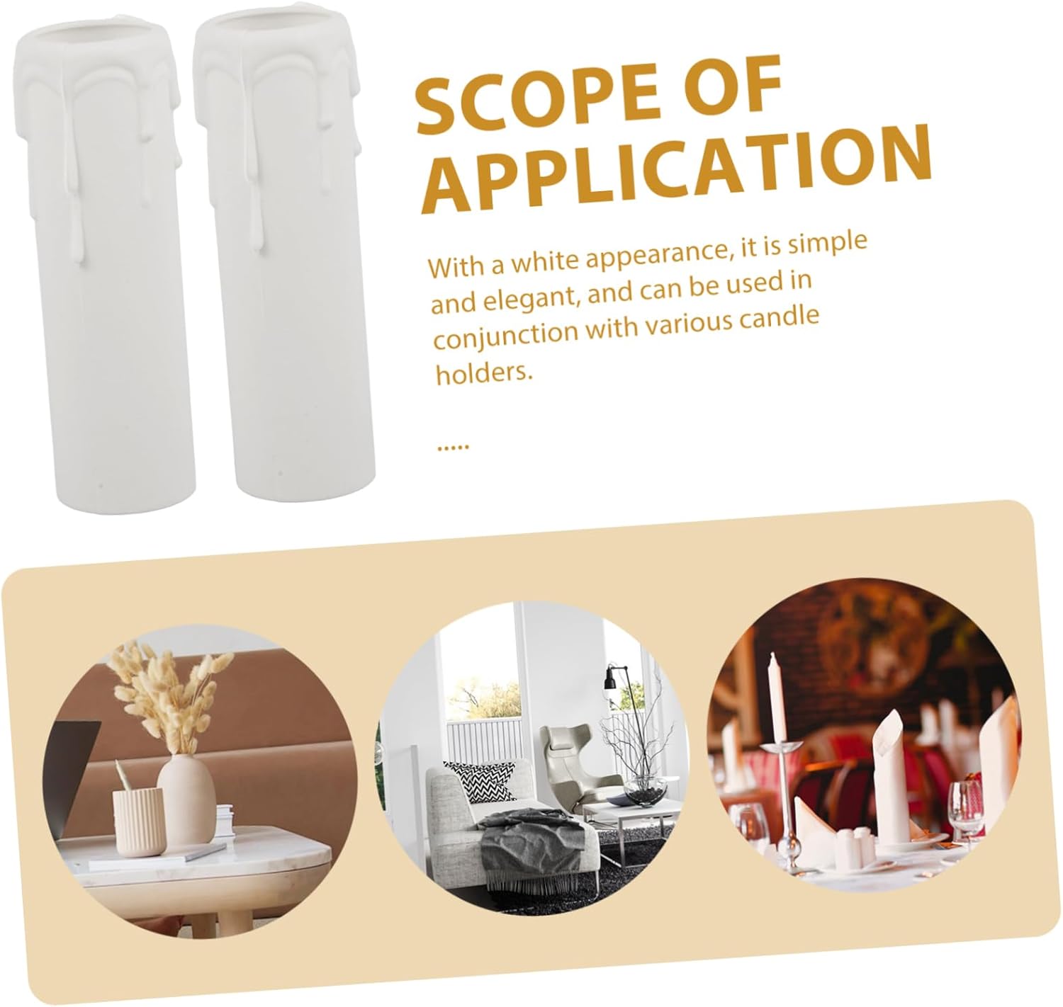 12pcs Drip Candle Sleeves for Chandeliers Home Decor
