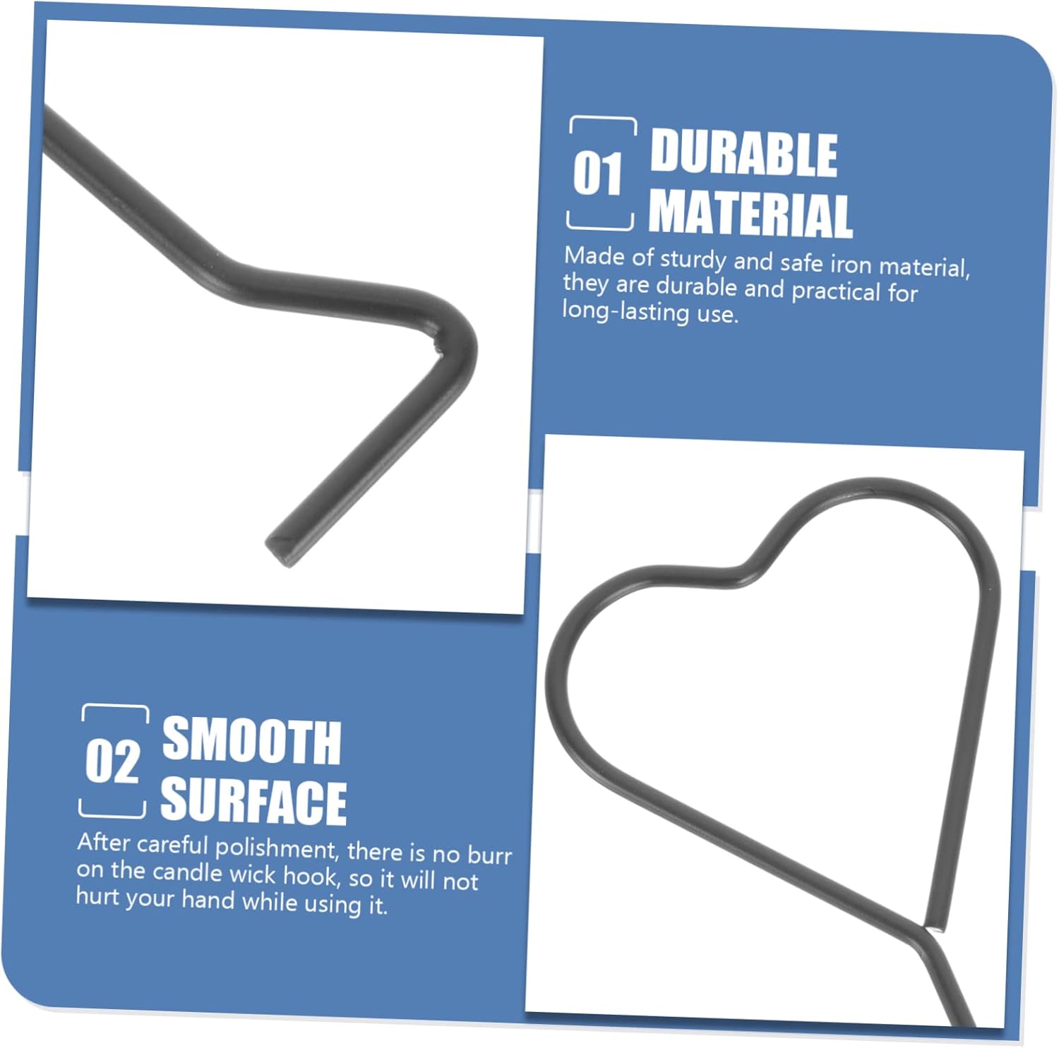 4pcs Heart Design Candle Wick Extinguisher Hooks for Thin Candles