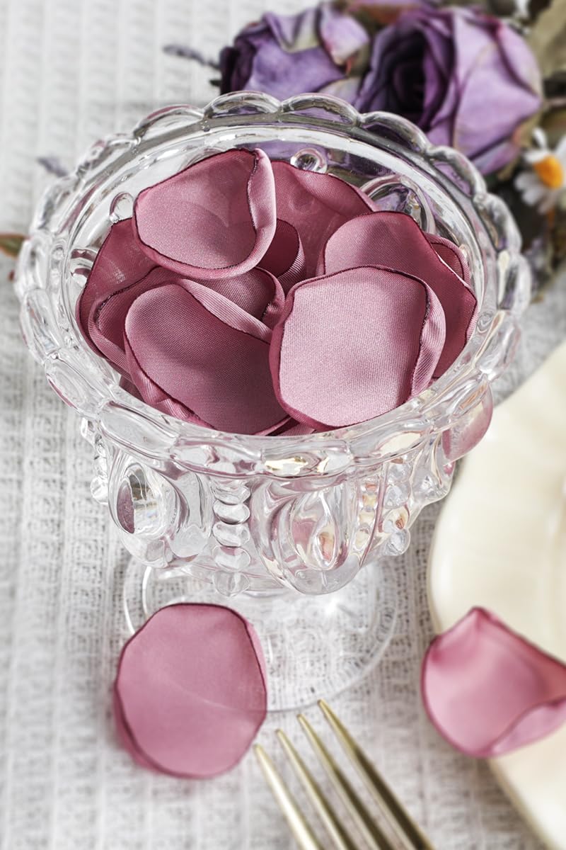 400pcs Satin Silk Rose Petals Lilac Dream