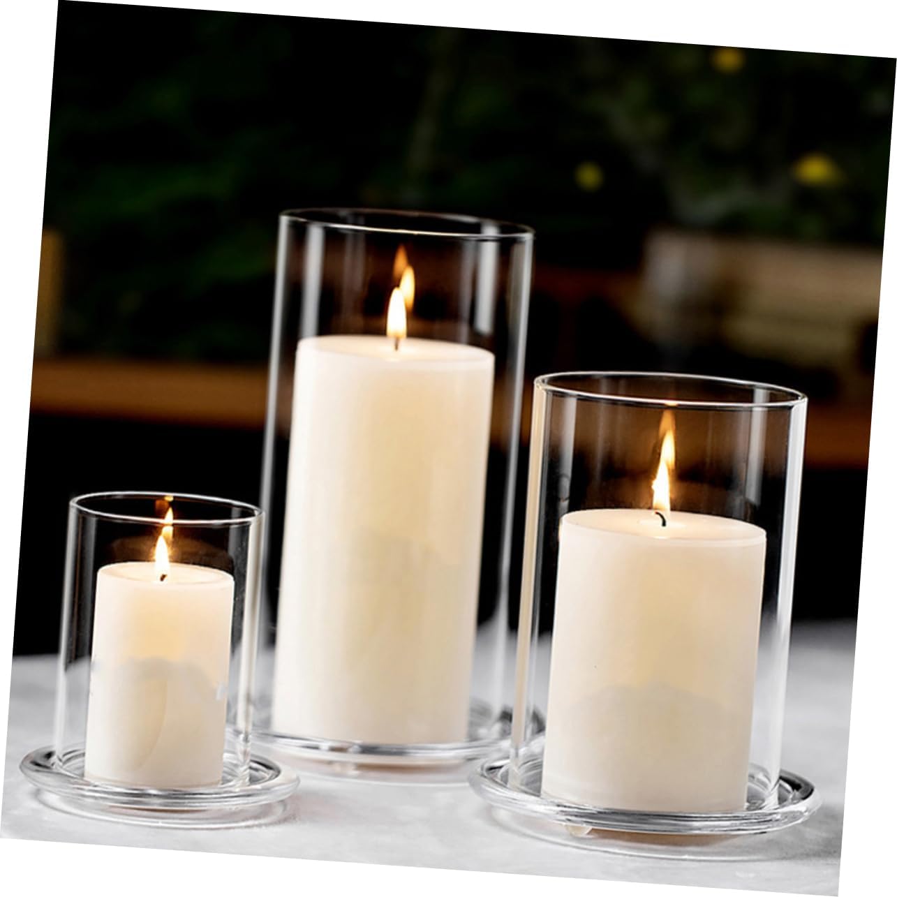 Glass Candle Holder Sleeve for Home and Desktop Decoration