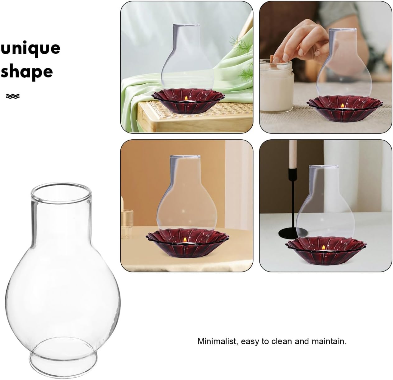 Glass Candle Holder Sleeve for Romantic Atmosphere