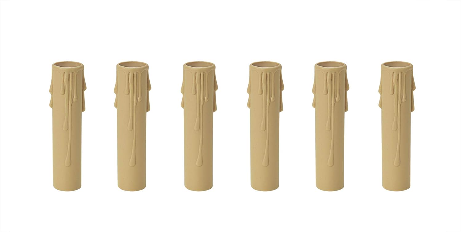 Aspen Creative 21310-06 Six Pack Tan Drip Candle Sockets