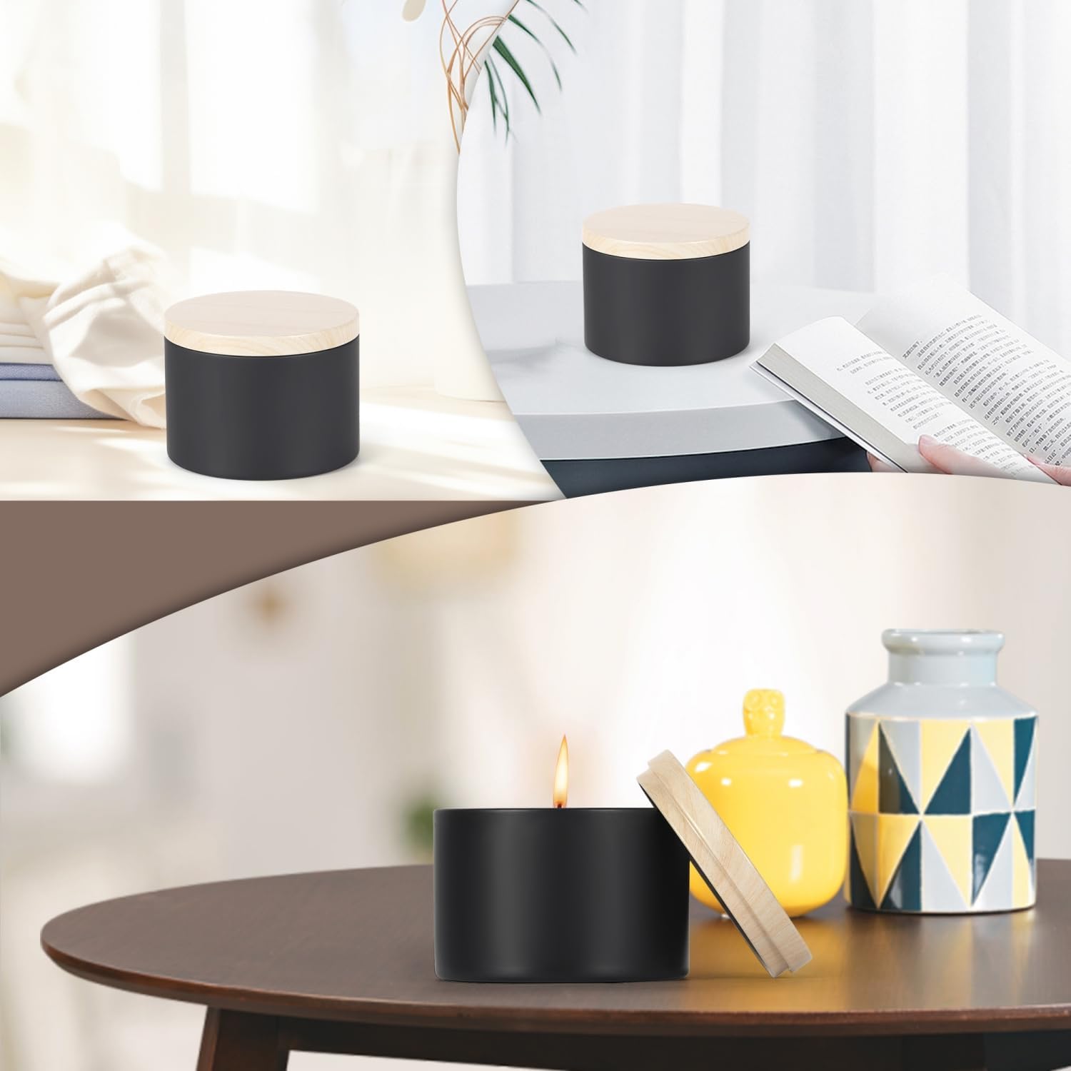 SONVIIBOX 24 Piece 8oz Candle Tin Set