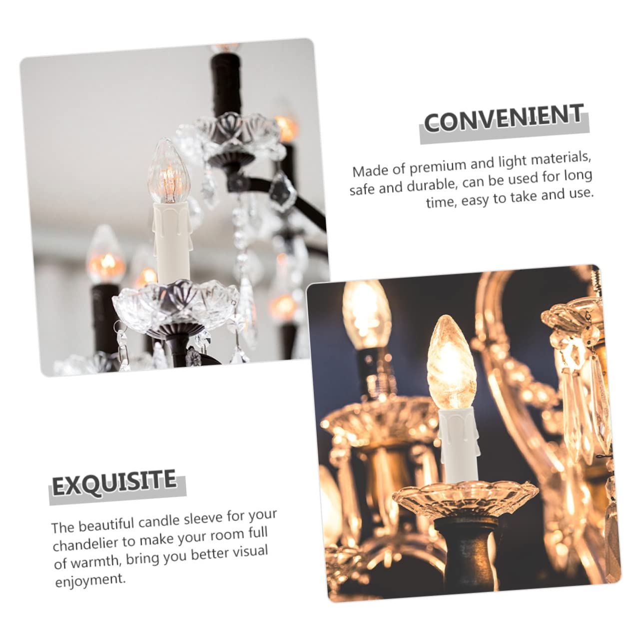SEWOART Pcs Tall Candle Socket Covers for Chandeliers
