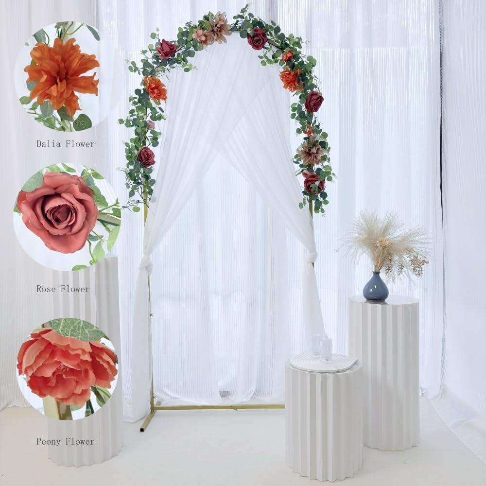 HS BRIDAL Artificial Flower Garland 65ft Orange
