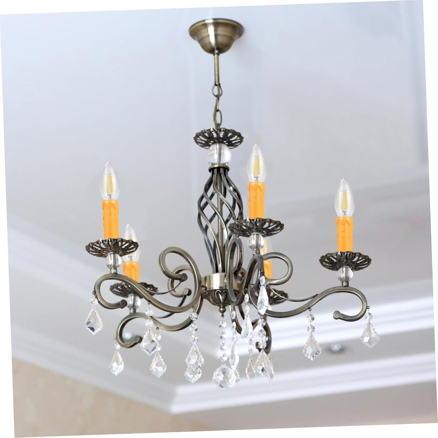 STOBOK 20pcs Chandelier Socket Sleeves Decorative Candle Holders