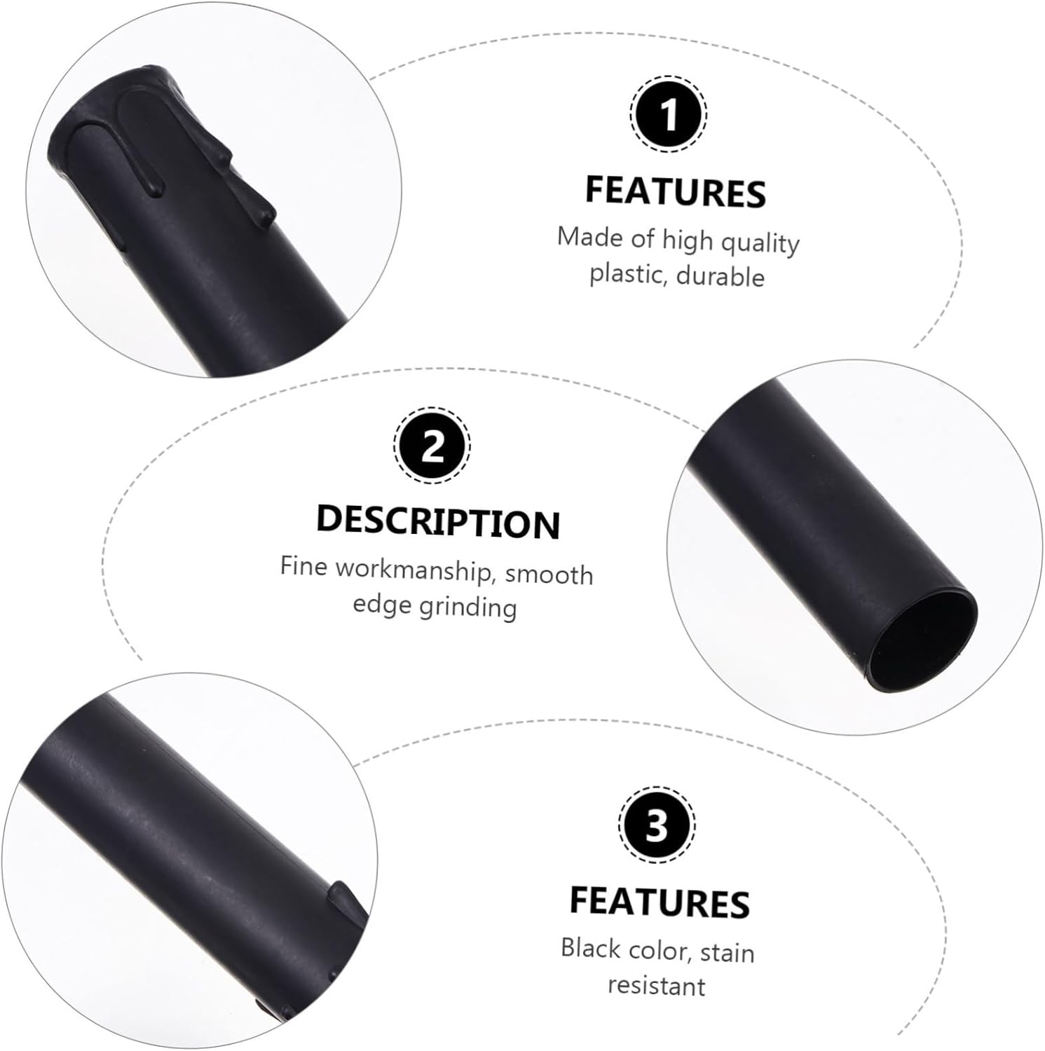 20pcs Plastic Candle Sleeve Covers for Chandeliers Black Teardrop Design Reusable