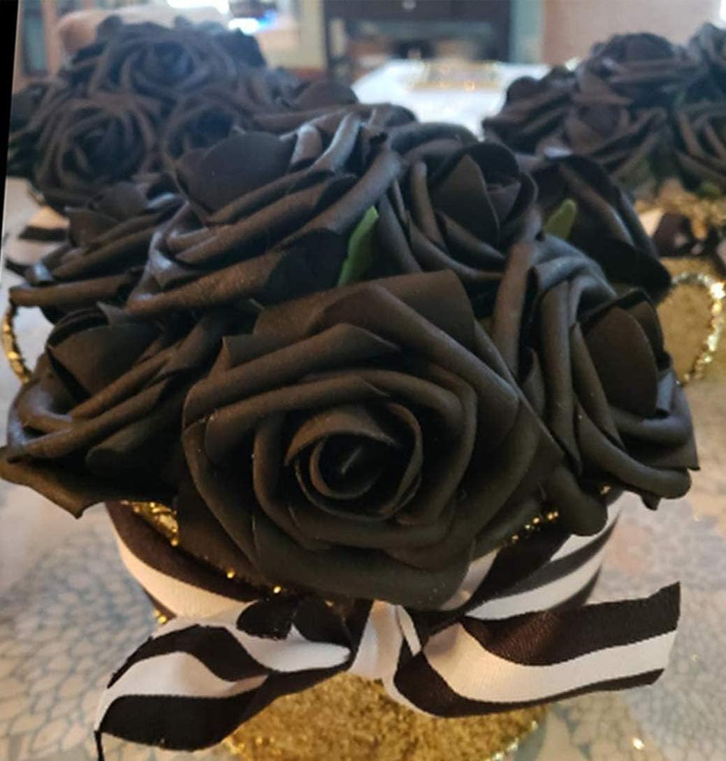Higfra Artificial Flowers 50 Stems Realistic Roses