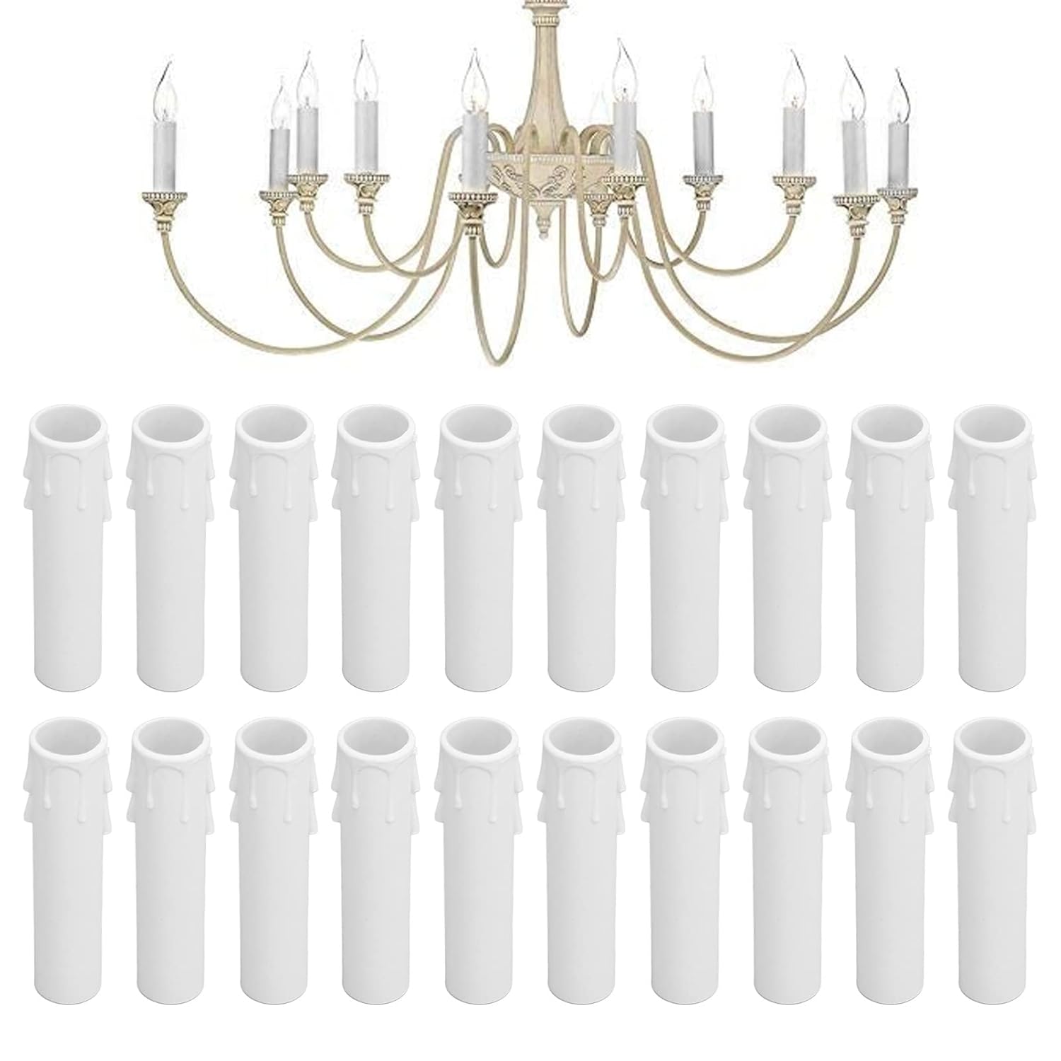 HERCHR Candle Drip Sleeves 20PCS E12 Socket Covers