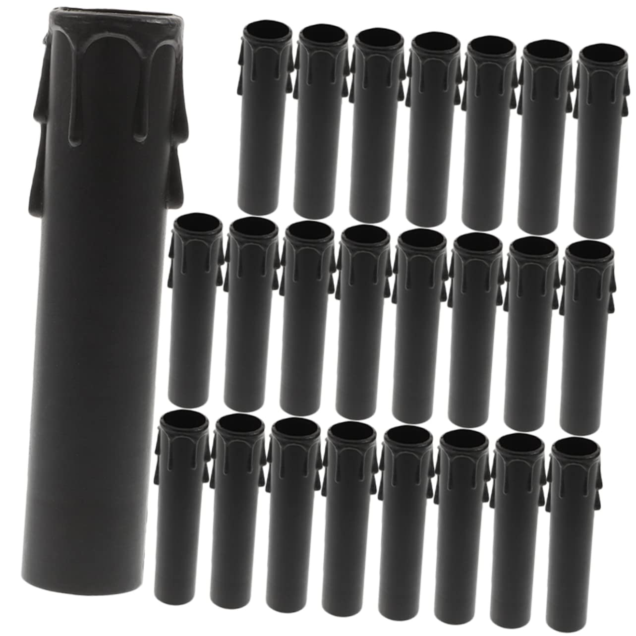 HOMSFOU 24pcs Tall Candle Socket Covers for Home Decor