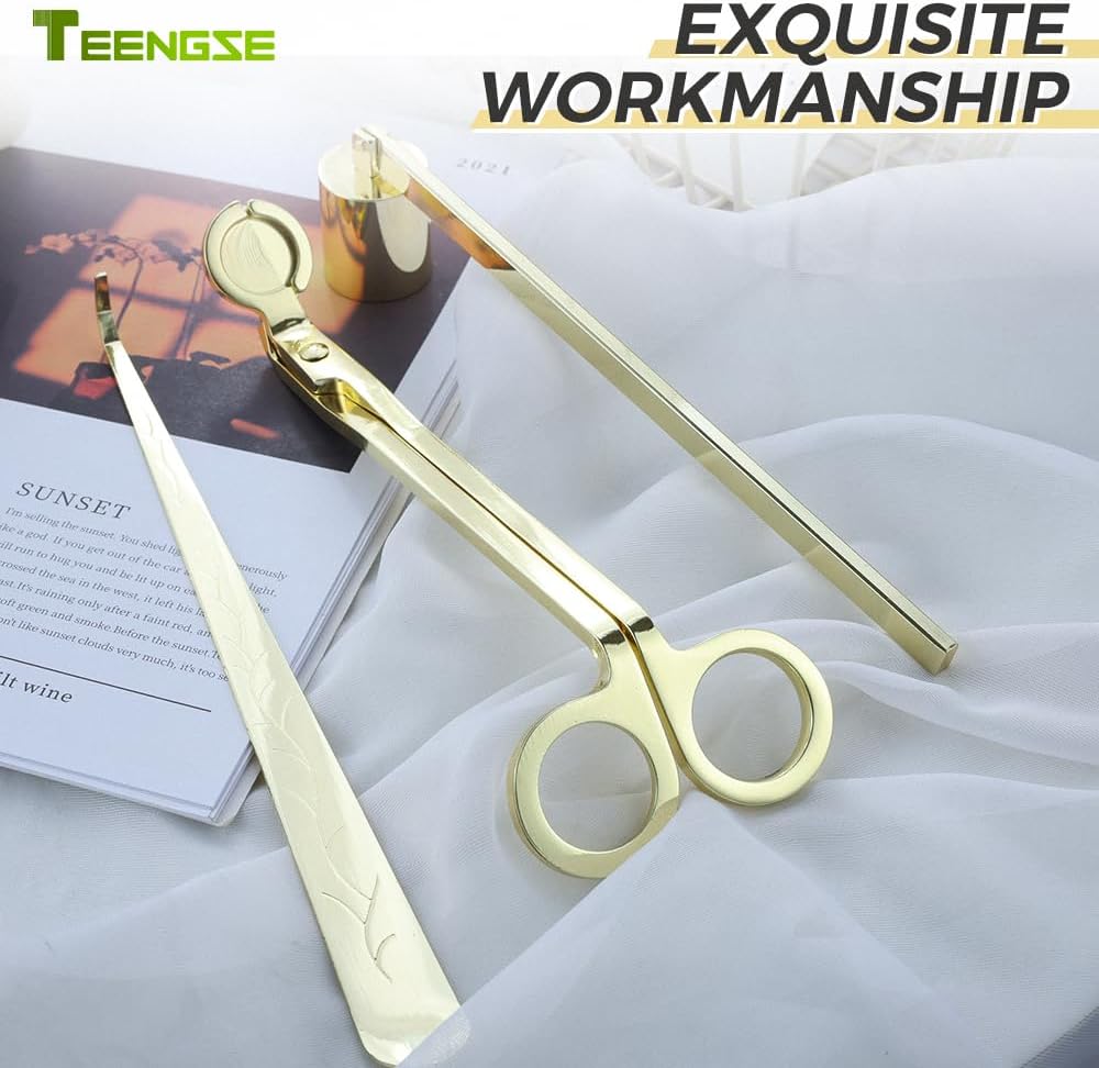 Gold 3 in 1 Candle Accessory Set