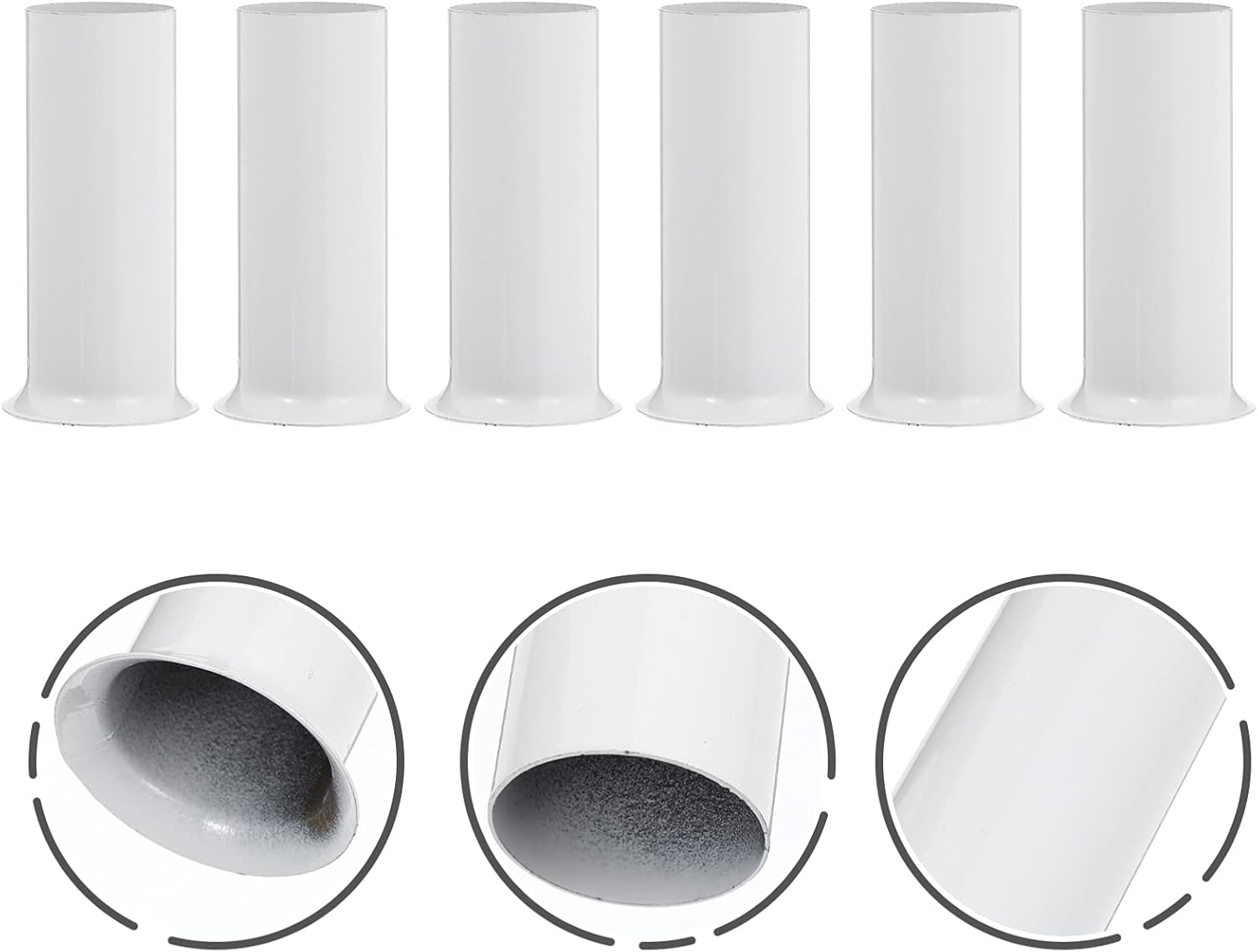 12pcs Metal Candle Sleeves for Chandeliers White