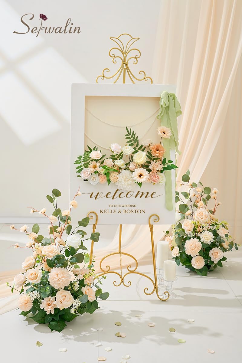 Serwalin Artificial Flowers Wedding Aisle Decor 2pcs