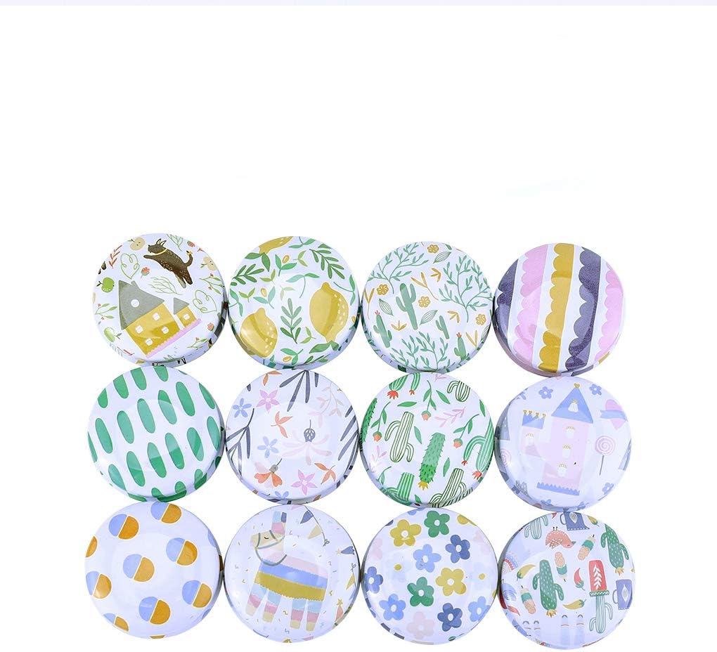 Rolin Roly 12Pcs Mini Aluminum Candle Travel Tins with Lids