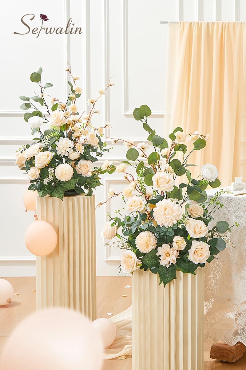 Serwalin Artificial Flowers Wedding Aisle Decor 2pcs