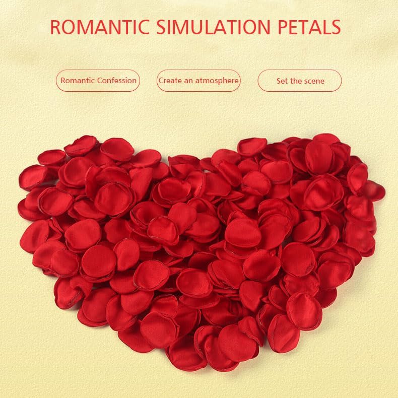 LGEGE Silk Rose Petals 300 Pcs Set Burgundy