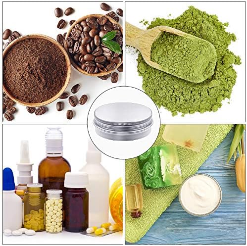 Patelai 2 Oz Metal Round Tins with Screw Lid 36 Pack